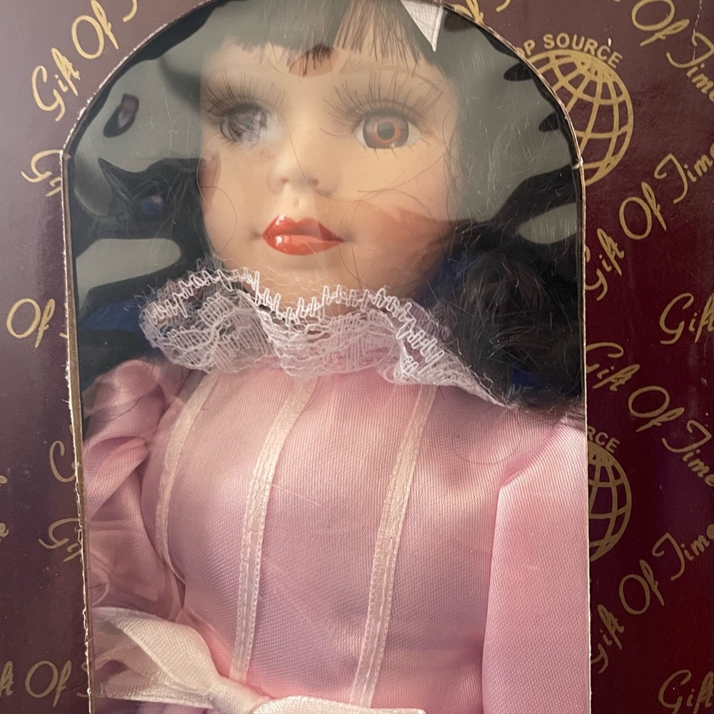 Haunted? Gift of Time Porcelain Doll With Pink Dress